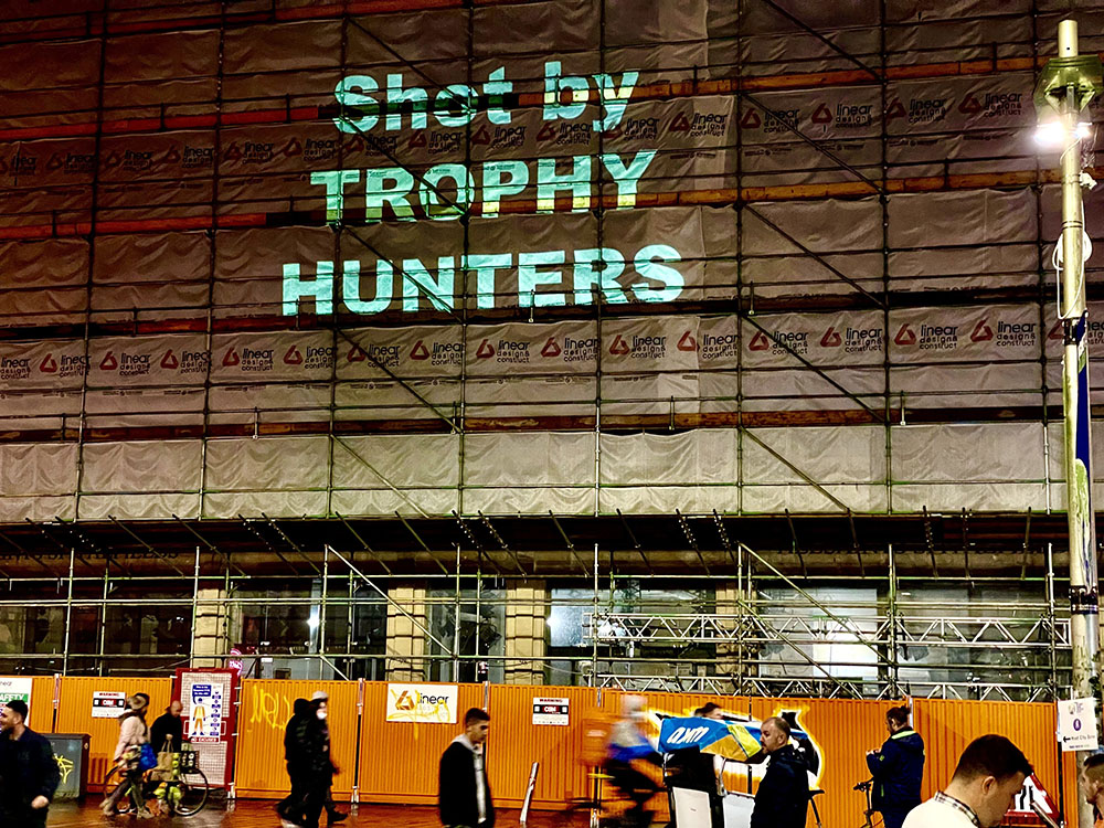 Ban Trophy Hunting Guerilla Projections